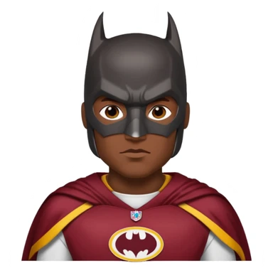 Batman with the Washington redskins uniform sticker