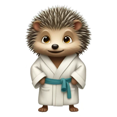 Hedgehog with bathrobe sticker