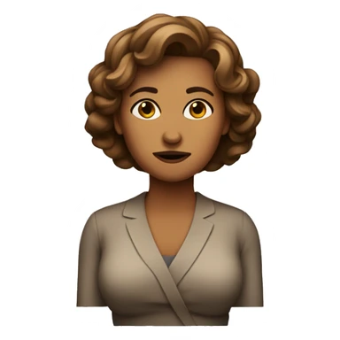 woman prominently shrugs sticker