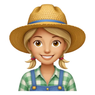 female farmer sticker