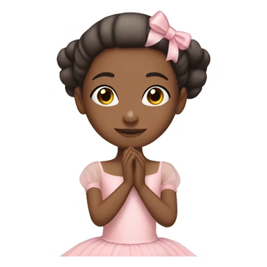 Ballerina wearing light pink clothes tying her ballet flats sticker