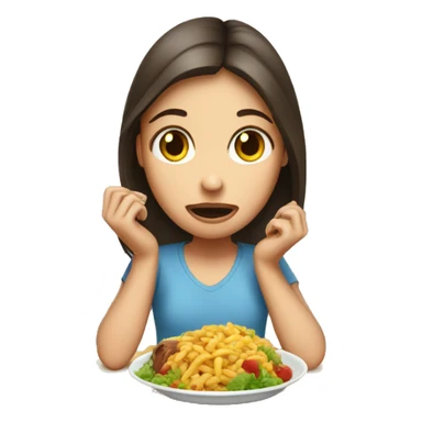 girl not eating unhealty food sticker