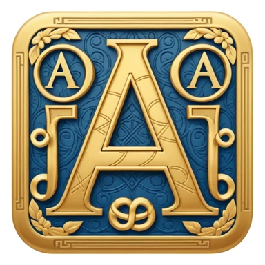 English letter and hieroglyph sticker