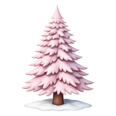 Pastel pink fir with snow  sticker