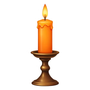 Candle in a candlestick sticker