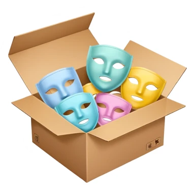 a box of skincare mask packs sticker