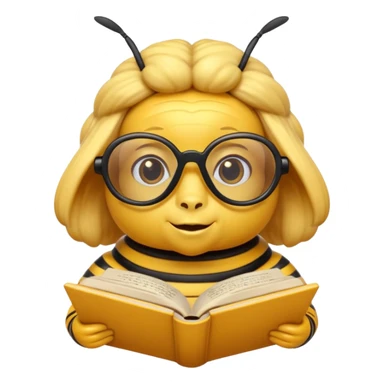 bees with books with opticals sticker