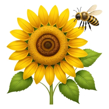  girasol y una aveja sticker