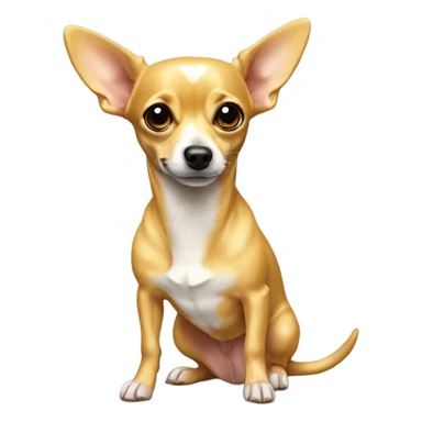 long yellow chihuahua weiner dog mix sticker