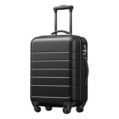 Carry-on luggage, sleek black sticker