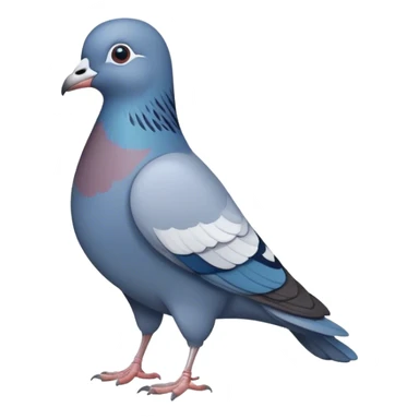 a primarily blue pigeon   sticker