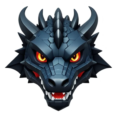 Minecraft black dragon head sticker