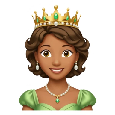 tạo cho tôi emoji công chúa tianna xinh và gần giống trong phim nhất sticker