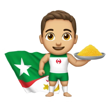 Une Algérienne qui mange du couscous avec un maillot de l’Algérie  sticker