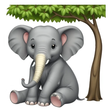 Garmi ke din, hathi ped ki chhaya me aaraam kar raha tha..." sticker