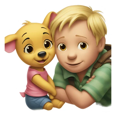 Winnie the Pooh and piglet sticker