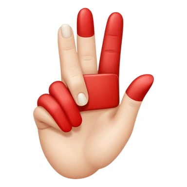 A small finger in the large pic sticker