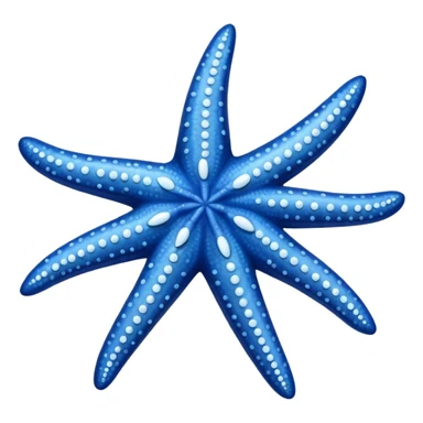 Blue starfish with white dots sticker