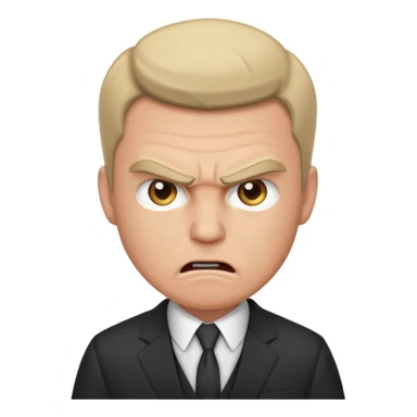 very angry male boss in suit sticker