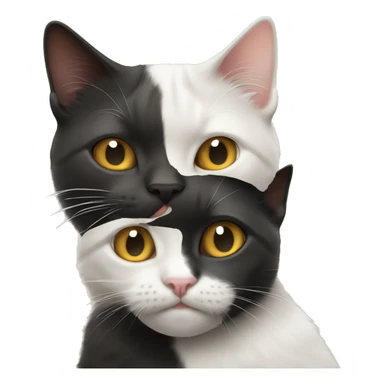  yin yang de gatos abrazados sticker