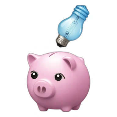 Idea bulb in piggy bank sticker