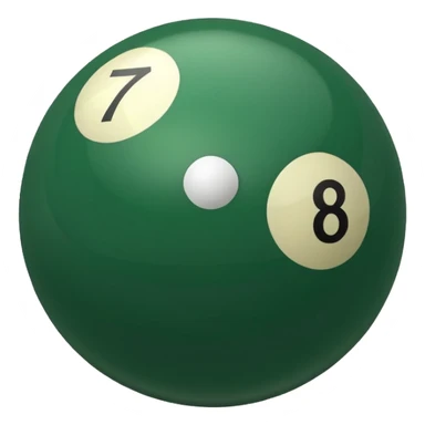 green billiard ball 7 number  sticker