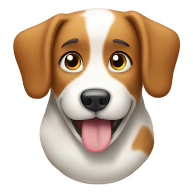 dog eating breakfast  sticker