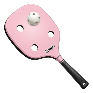 light pink pickleball paddle with white handle sticker