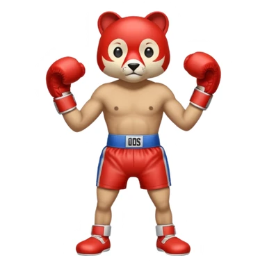 Animal with boxing gloves full body sticker