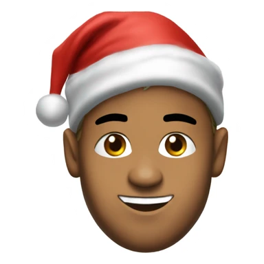 Neymar jr with a Santa hat sticker