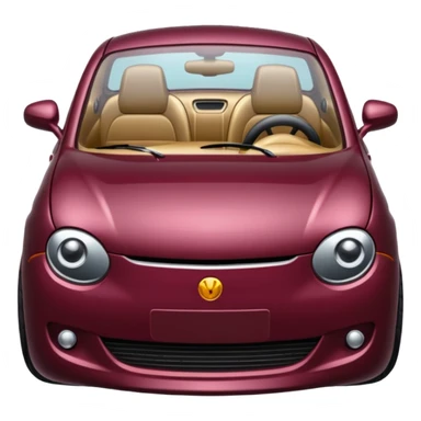 burgundy new car sticker