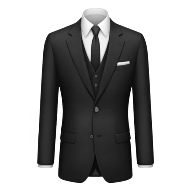 chaqueta de traje negra de lana sticker