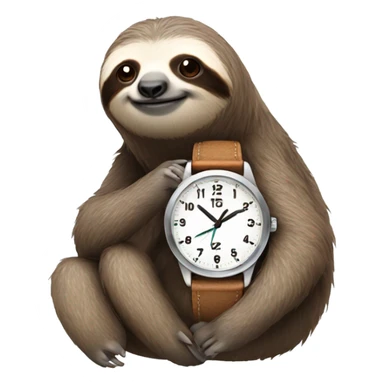 Sloth wearing watch sticker