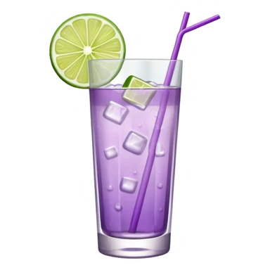 Cocktail light purple with high glass sticker