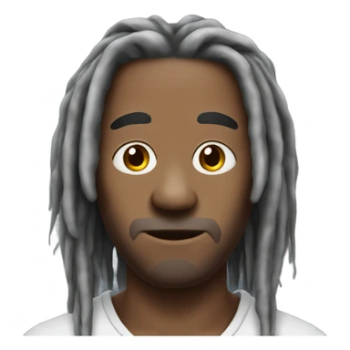 Man with black dreadlocks with nose ring  sticker