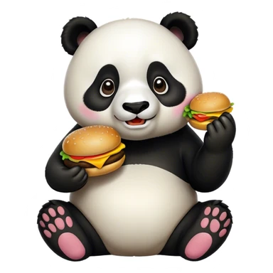 Panda eating McDonalds  sticker