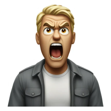 Angry person yelling sticker