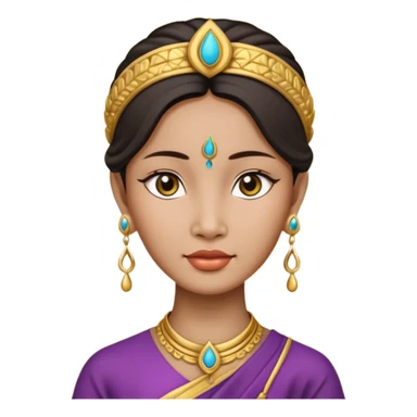 ancient thailand woman with earrring sticker
