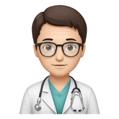 doctor with glasses sticker