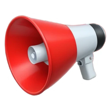 megaphone with a glowing heart coming out sticker