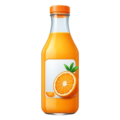 Orange juice bottle  sticker