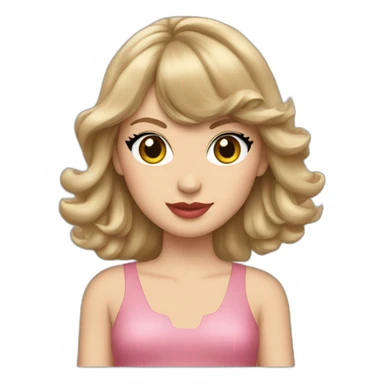 Taylor swift wearing a pink dress sticker