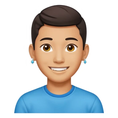 zesty gay chinese boy with diamond stud earings sticker