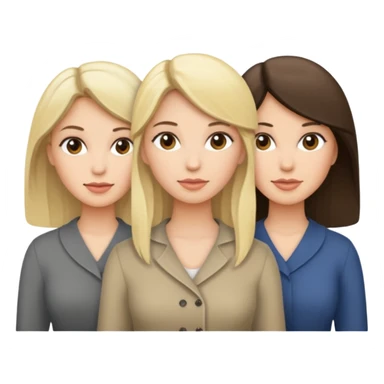 Three women blonde brunette gray sticker