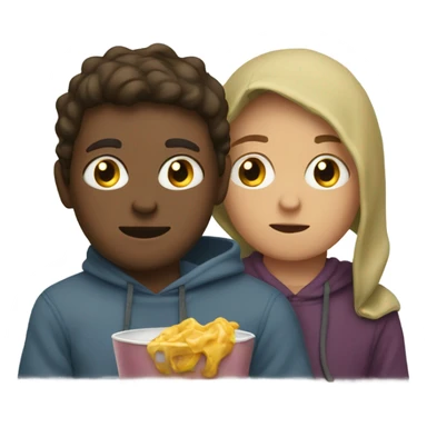 boys in hoodies together watching TV sticker