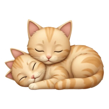 Sleeping beige kitten avec un texte qui dit « Bonne nuit » sticker