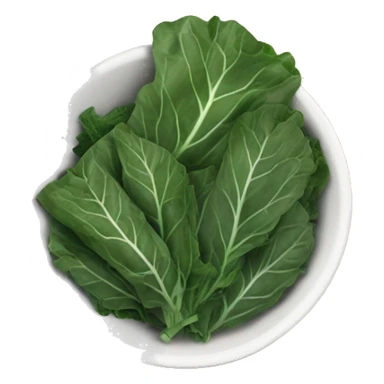 Collard greens in a bowl sticker