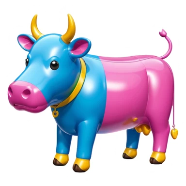   jeff koons style inflatable SPAM cow sculpture  sticker