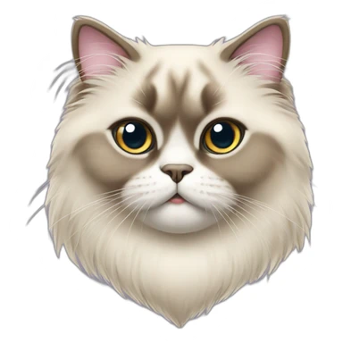 himalayan cat in heart sticker