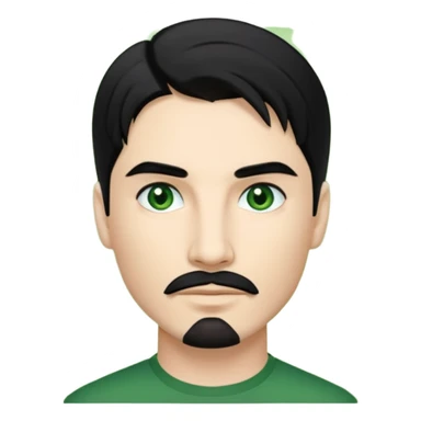 Kevin Richardson with black hair, green eyes sticker
